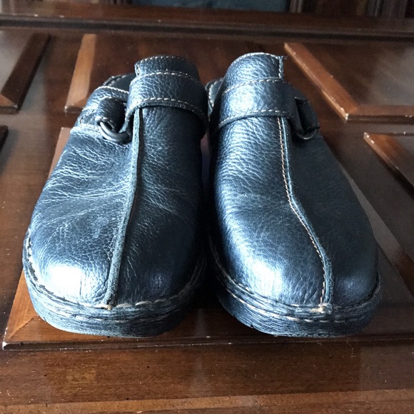 Women’s size 10 b.o.c Black leather clogs BC3215 G8 - Picture 7 of 9